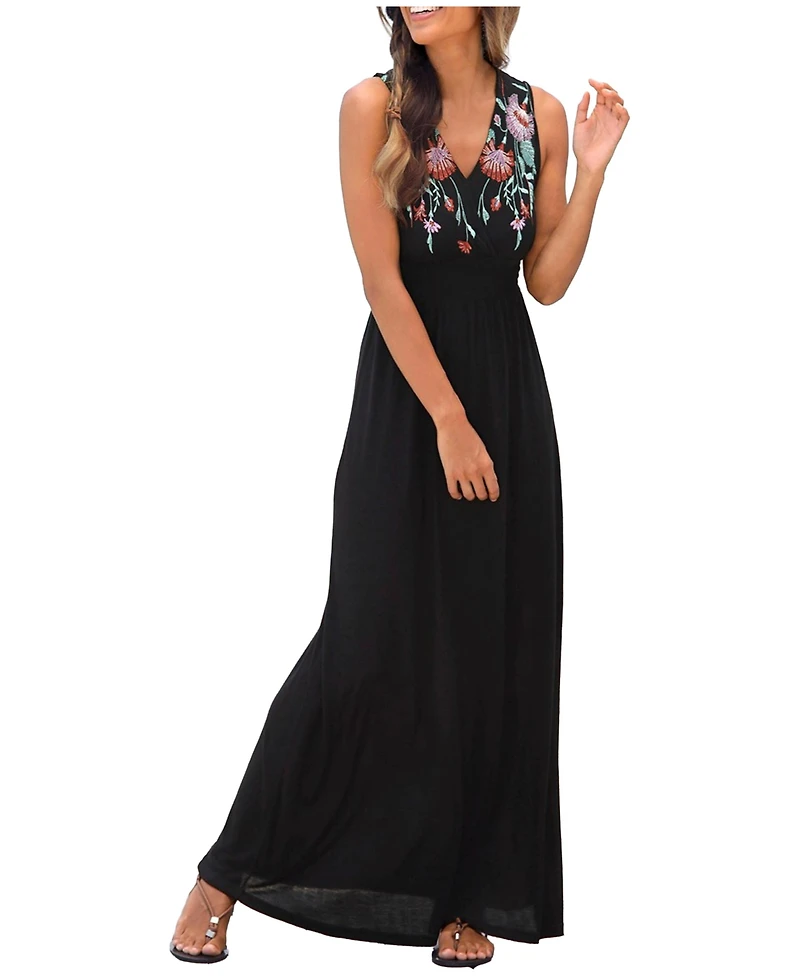Lascana Women's V-Neck Maxi Dress
