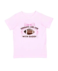 Sweet Wink Toddler Girls (2T-4T) Sundays Are For Football Short Sleeve T-Shirt