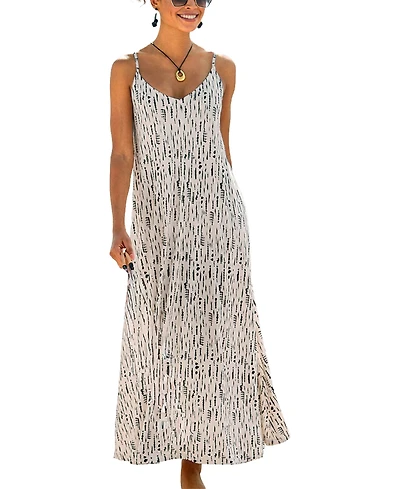 Lascana Women's Printed Tie Back Maxi Dress