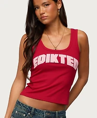 Edikted Women's Girly Ribbed Tank Top