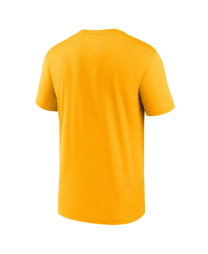 Nike Men's Gold Athletics Legend Fuse Large Logo Dri-fit T-Shirt