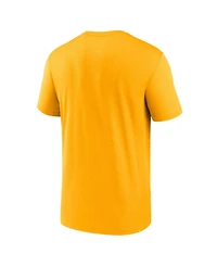 Nike Men's Gold Athletics Legend Fuse Large Logo Dri-fit T-Shirt