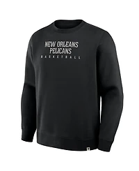 Fanatics Men's Black New Orleans Pelicans Crossover Collection Defensive Rotation Drill Premium Pullover Sweatshirt