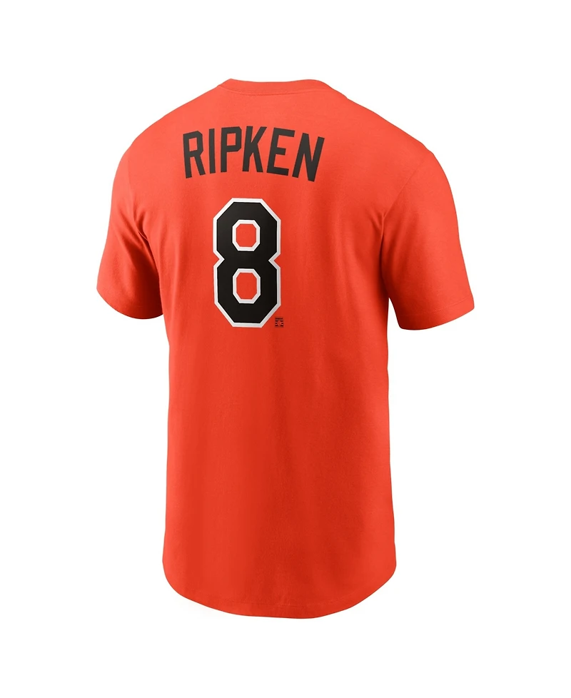 Nike Men's Cal Ripken Jr. Orange Baltimore Orioles Cooperstown Collection Name & Number T-Shirt
