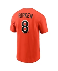 Nike Men's Cal Ripken Jr. Orange Baltimore Orioles Cooperstown Collection Name & Number T-Shirt