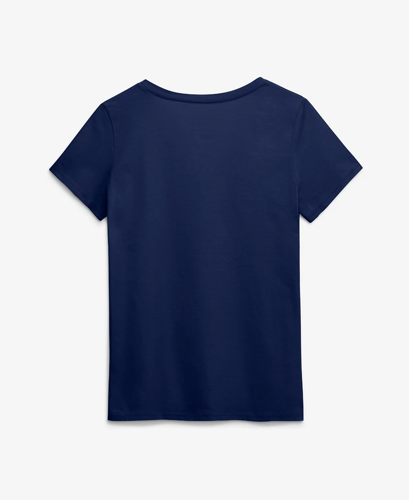 Logo Athletic Women's College Navy Seattle Seahawks Primary V-Neck T-Shirt