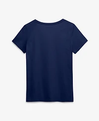 Logo Athletic Women's College Navy Seattle Seahawks Primary V-Neck T-Shirt