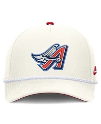 Nike Men's Cream Los Angeles Angels Cooperstown Rise Adjustable Hat
