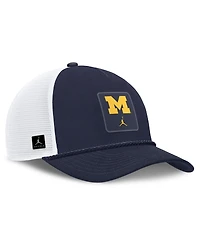 Jordan Men's and Women's Navy Michigan Wolverines 2026 On-Field Gameday Rope Trucker Adjustable Hat