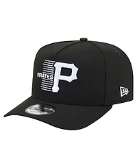 New Era Men's Black Pittsburgh Pirates Motion A-Frame 9FIFTY Snapback Hat