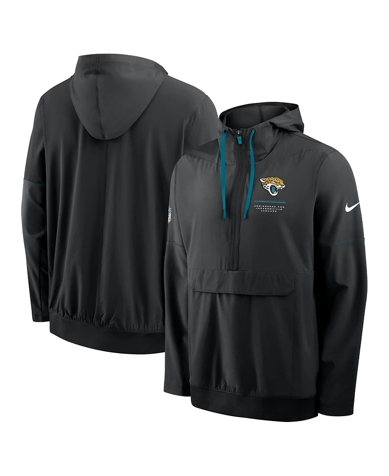Nike Men's Black Jacksonville Jaguars Sideline Anorak Half-Zip Hoodie