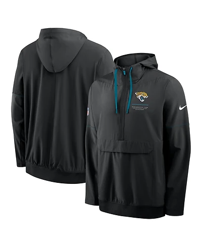 Nike Men's Black Jacksonville Jaguars Sideline Anorak Half-Zip Hoodie