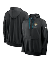 Nike Men's Black Jacksonville Jaguars Sideline Anorak Half-Zip Hoodie