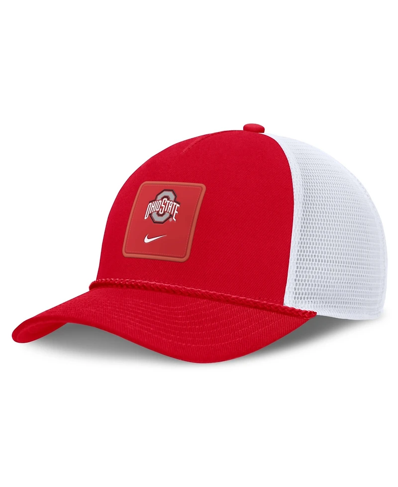 Nike Men's and Women's Scarlet Ohio State Buckeyes 2026 On-Field Gameday Rope Trucker Adjustable Hat