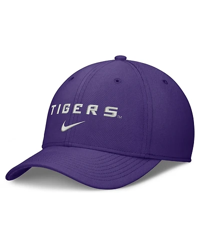 Nike Men's Purple Lsu Tigers Rise On-Field Swoosh Flex Dri-fit Hat