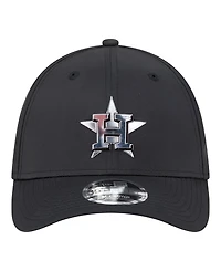New Era Men's Black Houston Astros Metallic 39THIRTY M-Crown Flex Hat