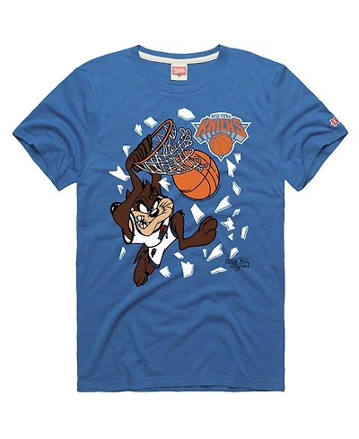 Homage Men's and Women's Royal New York Knicks x Space Jam Tri-Blend T-Shirt