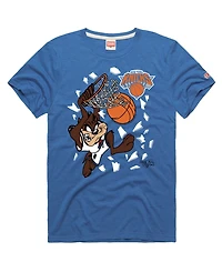 Homage Men's and Women's Royal New York Knicks x Space Jam Tri-Blend T-Shirt