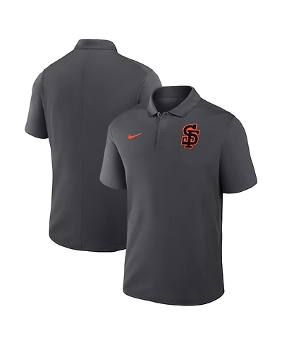 Nike Men's Anthracite San Francisco Giants Alternate Victory Dri-fit Polo Shirt