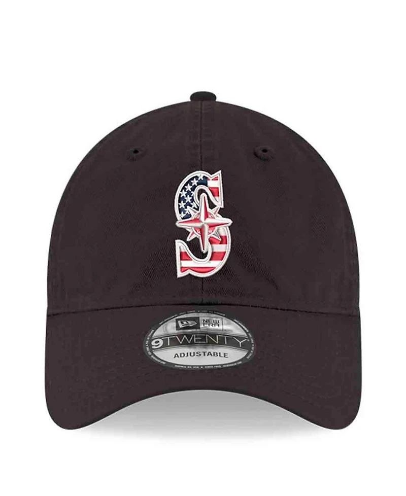 New Era Men's Black Seattle Mariners America 250 9TWENTY Adjustable Hat