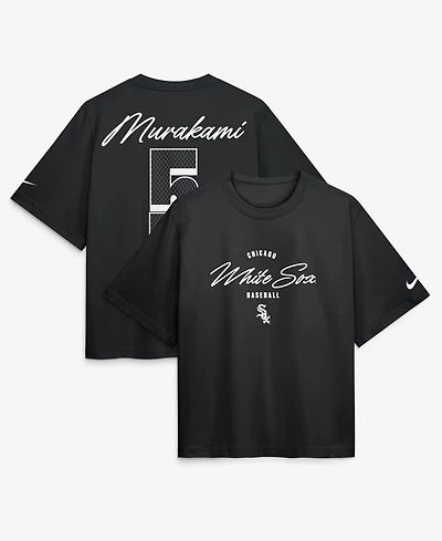 Nike Women's Munetaka Murakami Black Chicago White Sox Premium Essentials Boxy Name & Number T-Shirt