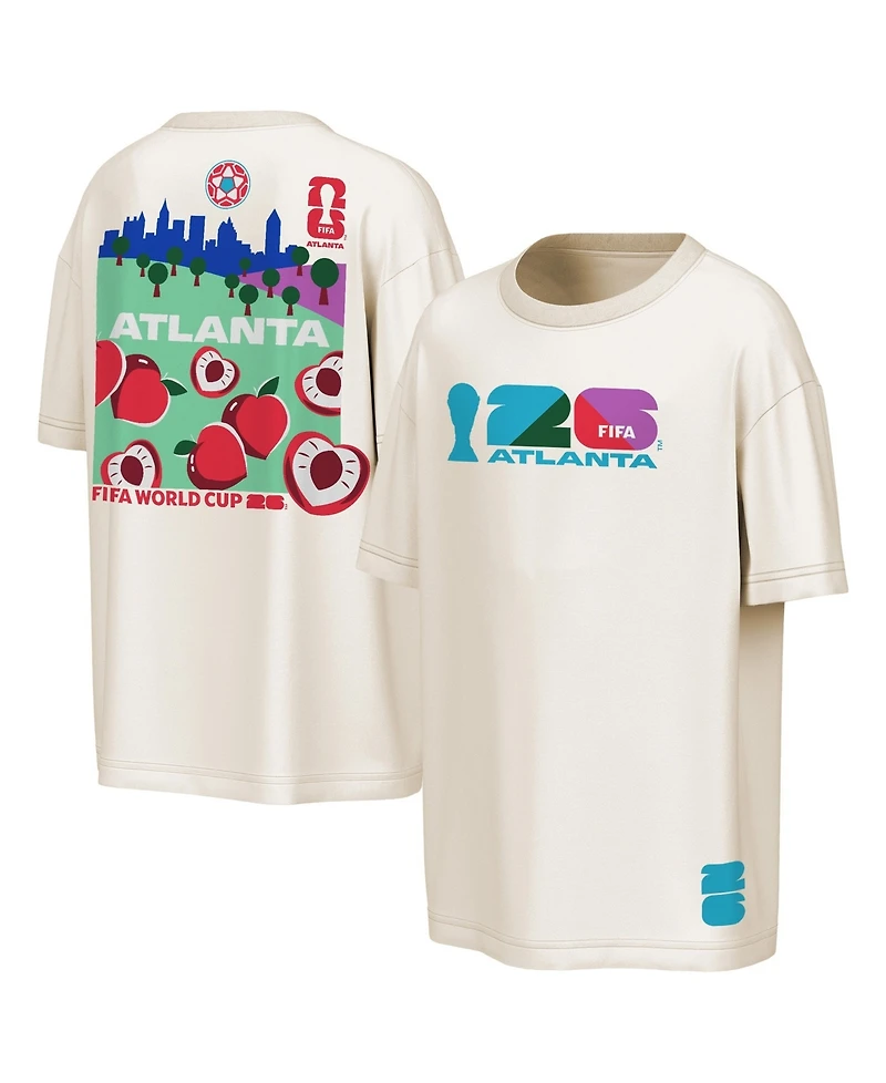 Outerstuff Men's Natural Fifa World Cup 2026 Atlanta Big City Poster T-Shirt