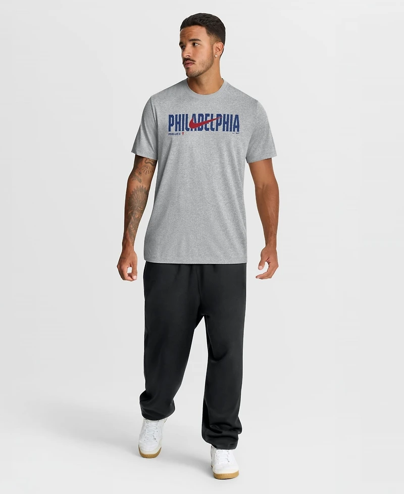 Nike Men's Heather Gray Philadelphia Phillies Swoosh Legend Dri-fit T-Shirt