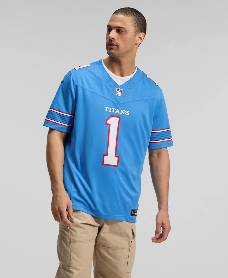 Nike Men's Cameron Ward Light Blue Tennessee Titans Vapor F.u.s.e. Stitched Limited Jersey
