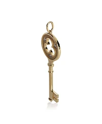 Pre-Owned Tiffany & Co Yellow Gold Diamond Clover Key Pendant