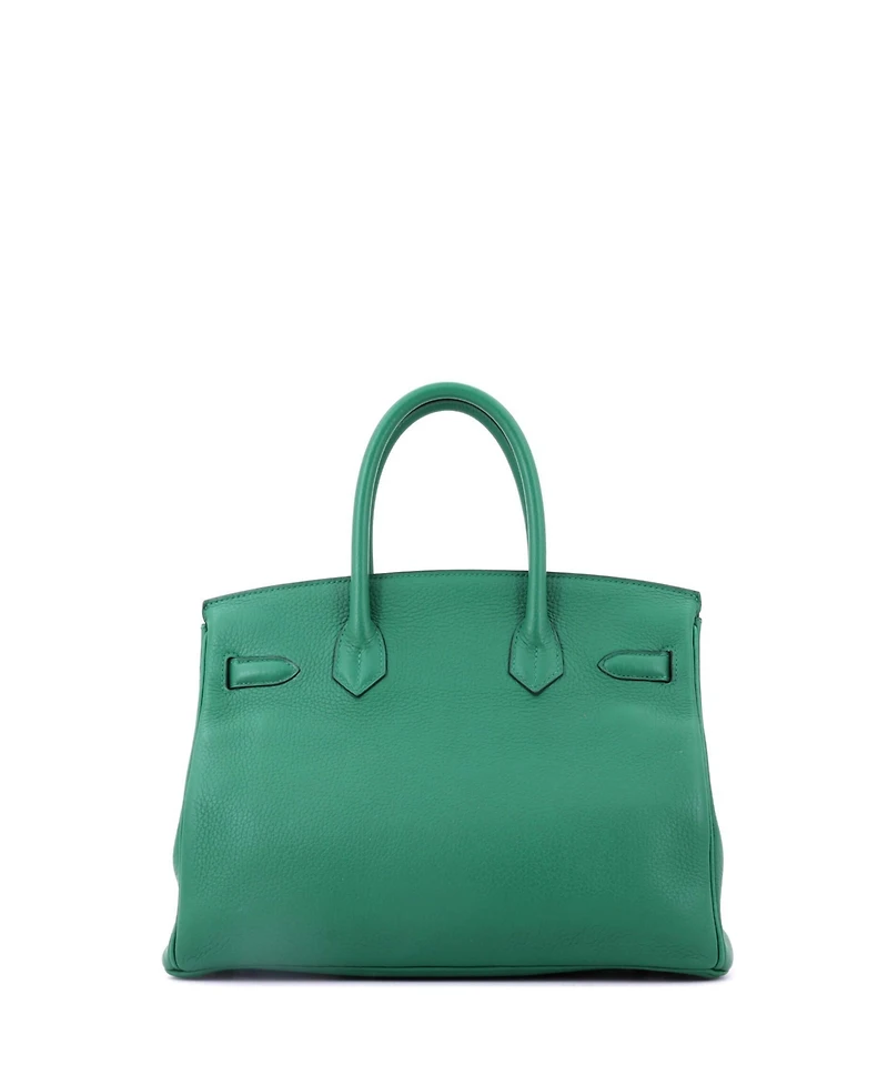 Pre-Owned HERMES Birkin 30 Handbag Verso Clemence with Palladium Hardware