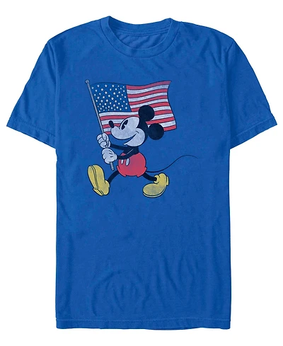 Fifth Sun Men's Mickey Flag March Graphic T-Shirt