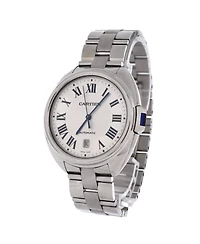 Pre-Owned Cartier Cle de Cartier Automatic Watch in Stainless Steel 40mm