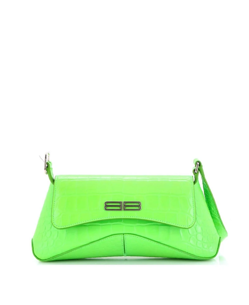 Pre-Owned Balenciaga Medium Xx Flap Street Shoulder Bag Embossed Leather