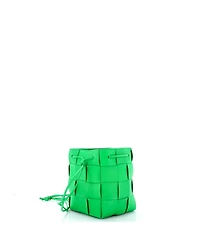 Pre-Owned Bottega Veneta Small Cassette Bucket Bag Maxi Intrecciato Leather