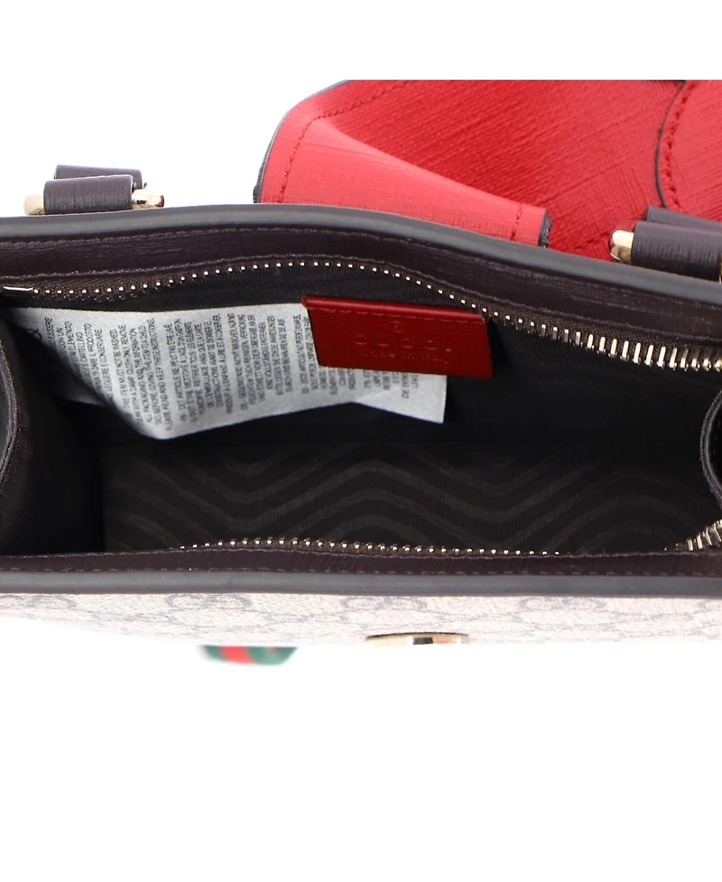 Pre-Owned Gucci Children's Web Heart Shoulder Bag Gg Coated Canvas