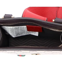 Pre-Owned Gucci Children's Web Heart Shoulder Bag Gg Coated Canvas