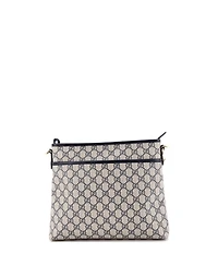 Pre-Owned Gucci Zip Top Messenger Bag Gg Coated Canvas