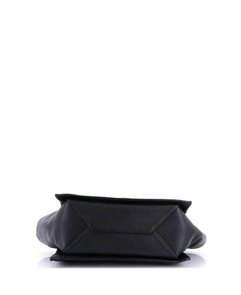 Pre-Owned Celine Small Tri-Fold Shoulder Bag Grained Calfskin