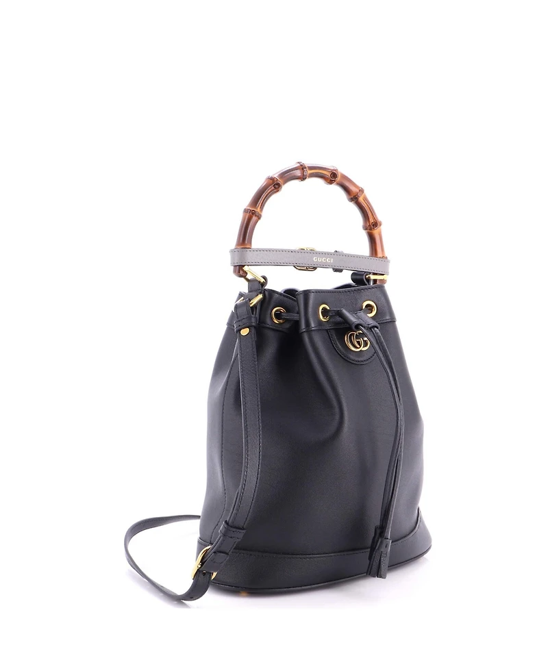 Pre-Owned Gucci Small Diana Bucket Bag Leather