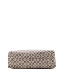 Pre-Owned Gucci Medium Reversible Tote Gg Coated Canvas with Leather