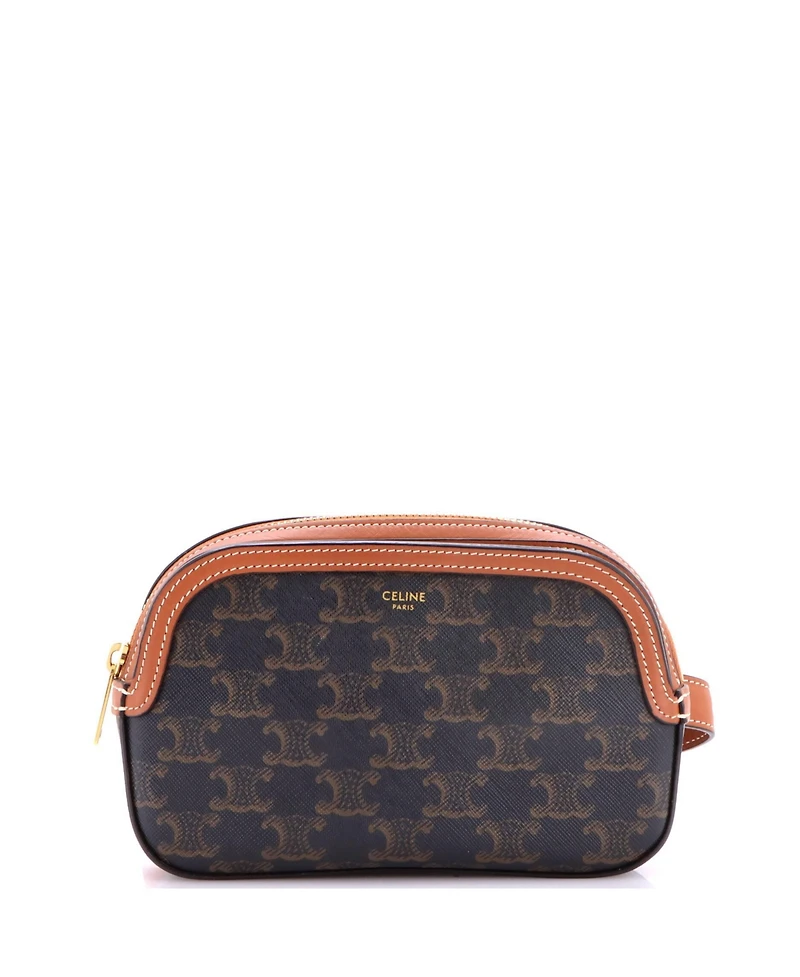 Pre-Owned Celine Small Camera Bag Triomphe Coated Canvas