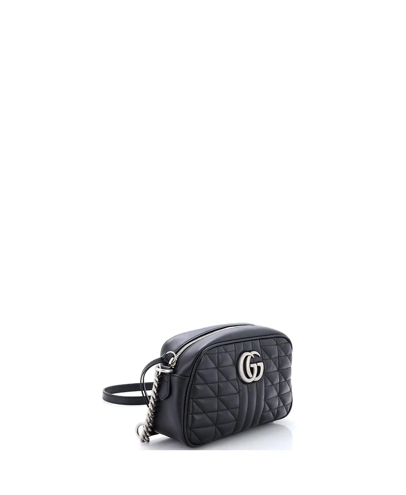 Pre-Owned Gucci Small Gg Marmont Shoulder Bag Mixed Matelasse Leather