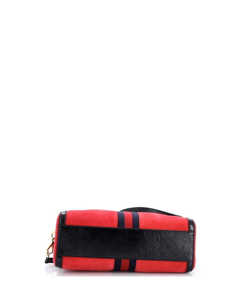 Pre-Owned Gucci Medium Ophidia Boston Bag Suede