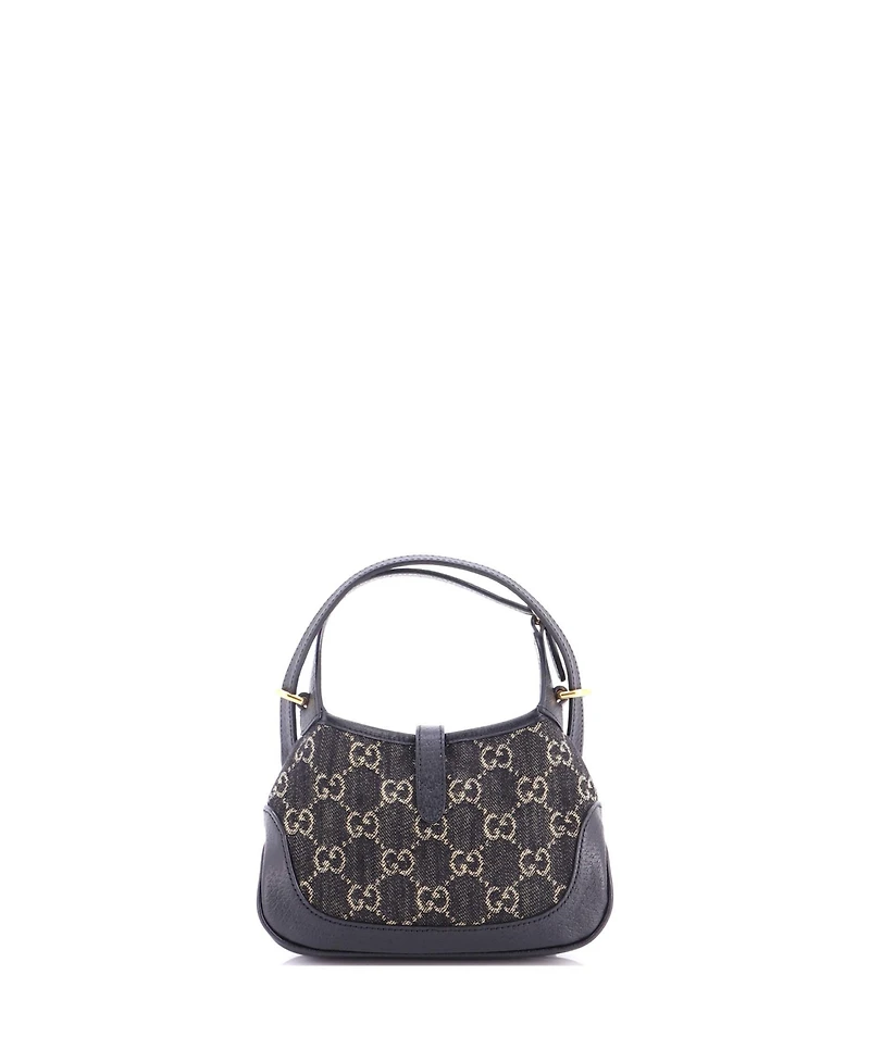 Pre-Owned Gucci Mini Jackie 1961 Hobo Gg Denim