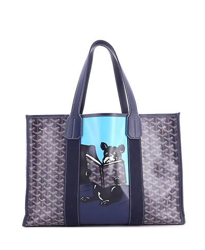 Pre-Owned Goyard Mm Villette Tote Printed Coated Canvas