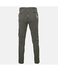 Pre-Owned Dolce & Gabbana Men's Stripe Cotton Contrast Trimmed Trousers