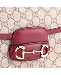 Pre-Owned Gucci Small Horsebit 1955 Soft Shoulder Bag Gg Coated Canvas with Leather