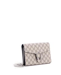 Pre-Owned Gucci Small Dionysus Chain Wallet Gg Coated Canvas