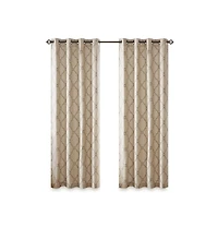 Avobird Fretwork Print Grommet Top Window Curtain Panel Only 1 Piece Panel