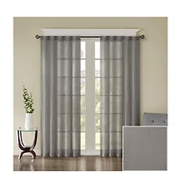 Avobird Solid Crushed Curtain Panel Pair 2 Pieces Window Panels